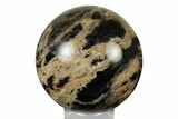 Polished Black Opal Sphere - Madagascar #250799-1